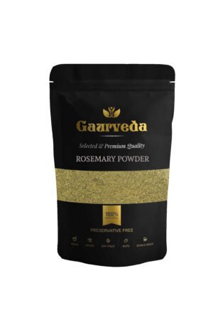 GAURVEDA Dried Rosemary Leaves Powder - Rosemary Leaf For Foods - Rosemary Powder For Hair Growth - Pure & Refreshing Dry Rosemary Powder - A+ Quality